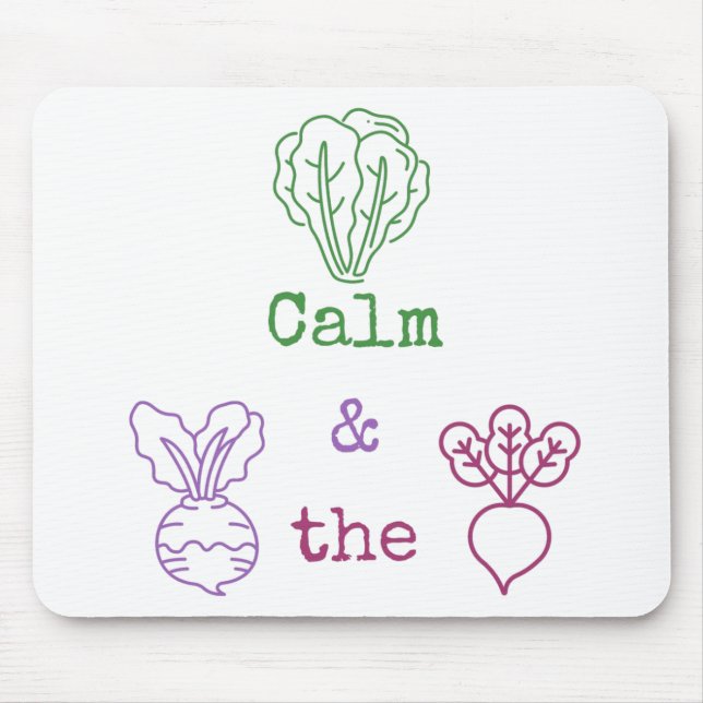 Tapis De Souris Romaine Calme & Turnip la betterave (Devant)