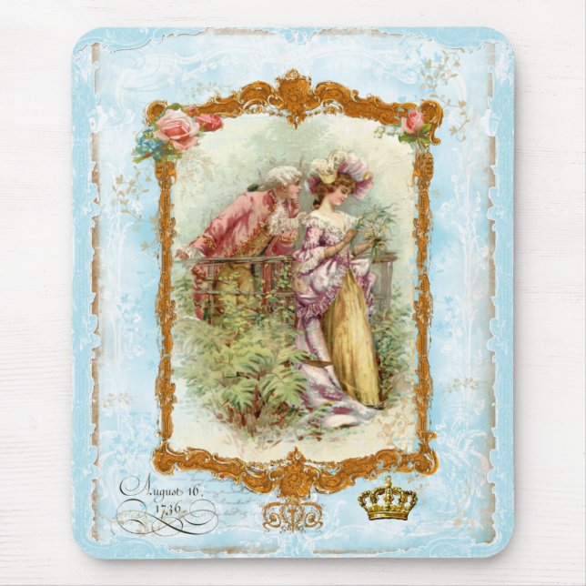 Tapis De Souris Romance à l'Air Marie Antoinette Mousepad (Devant)