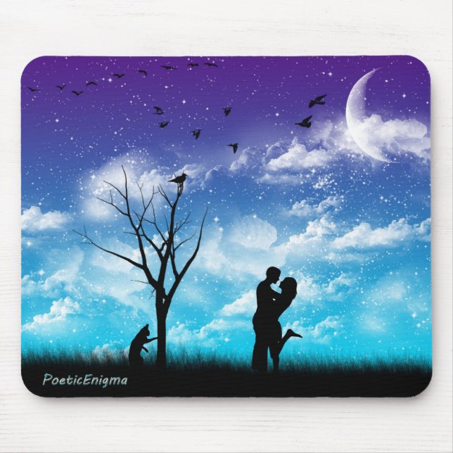 Tapis de souris Romance bleu (Devant)