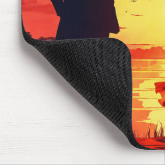 Tapis de souris Romance de silhouette éternelle :