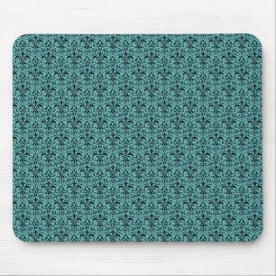 Tapis De Souris Romantique Damask Mousepad, Turquoise