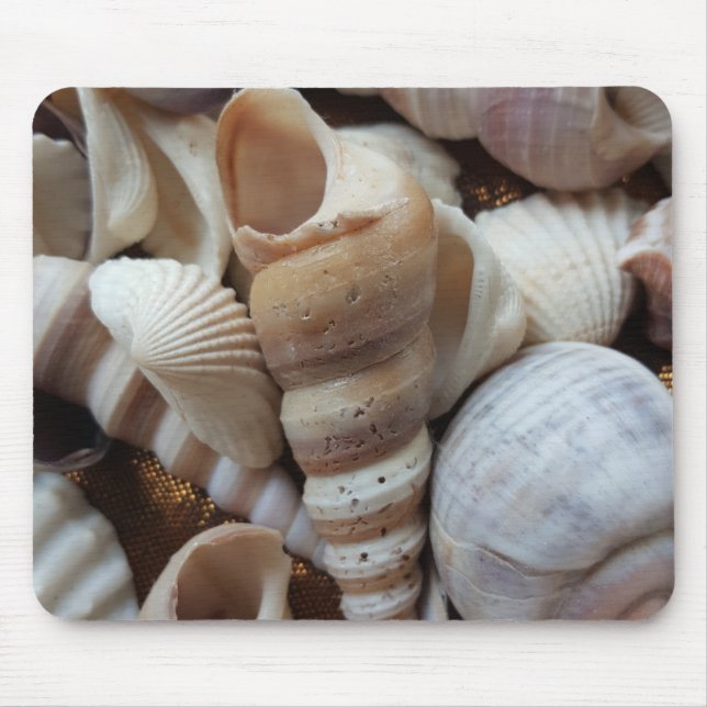 Tapis De Souris Romantique Tropical Exotic Sea Shells Plage Amour (Devant)