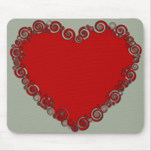 Tapis De Souris Romantique Valentine amour coeur rouge