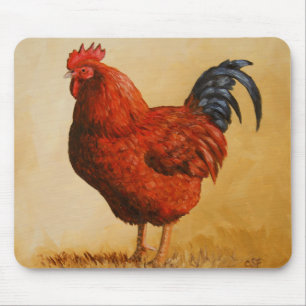 Tapis De Souris Rooster chicken de Rhode Island