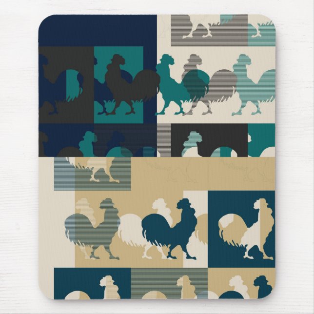Tapis De Souris Rooster Vintage - Mousepad (Devant)