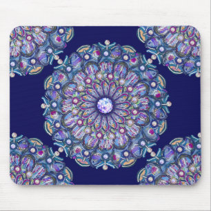 Tapis De Souris Rosace bleue