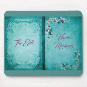 Tapis De Souris Rose à fleurs victorienne élégant livre ouvert tur