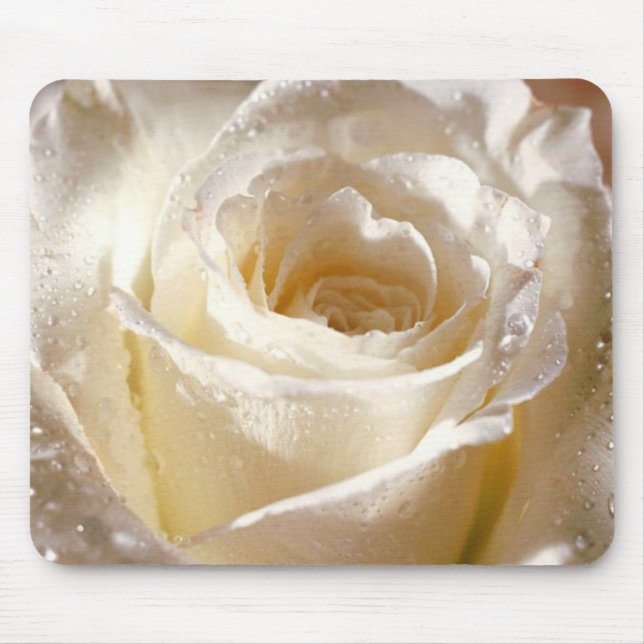 Tapis De Souris Rose blanc Mousepad (Devant)