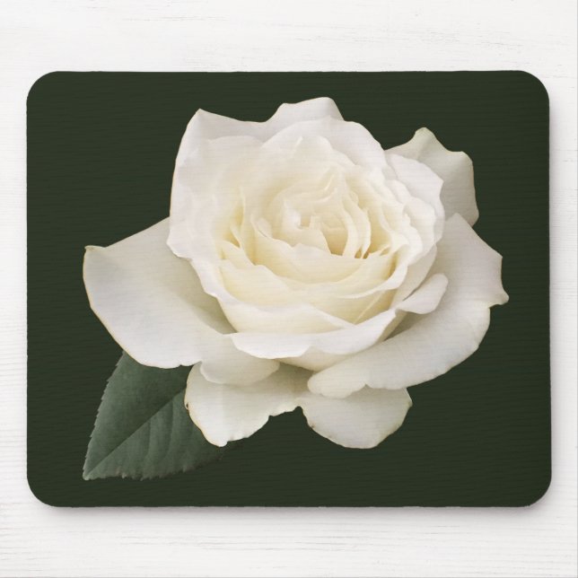 Tapis De Souris Rose blanche (Devant)