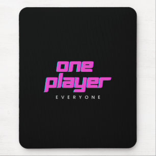 Tapis de souris Rose & Bleu One Player