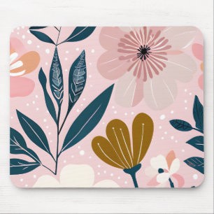 Tapis De Souris Rose coloré esthétique Floral Pad