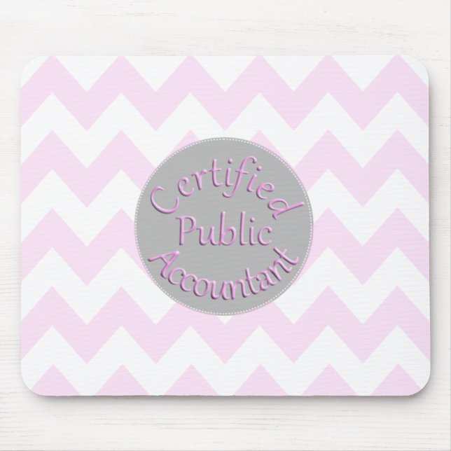 Tapis de souris rose de Chevron CPA (Devant)