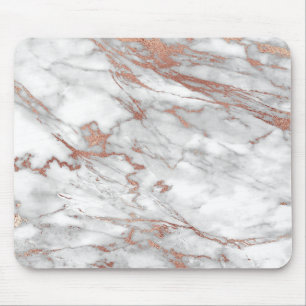 Tapis de souris rose de marbre d'or