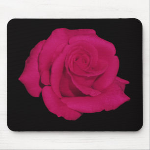 Tapis De Souris Rose de rose, mousepad noir d'arrière - plan
