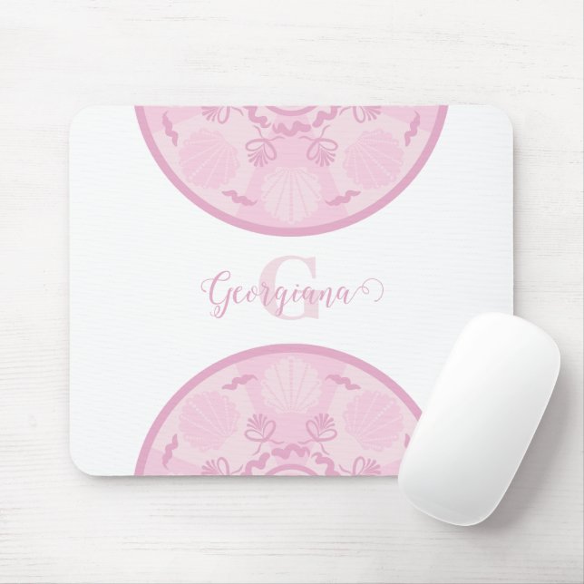 Tapis De Souris Rose Dusky personnalisé Grand Millennial Mandala (Avec souris)