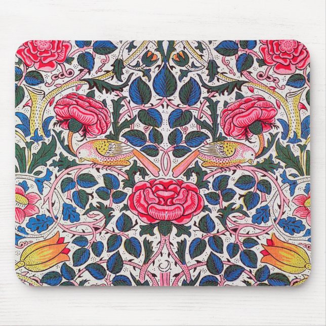 Tapis De Souris Rose et Bird, William Morris (Devant)