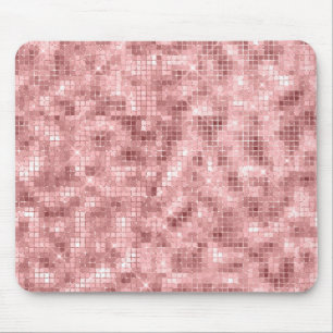 Tapis De Souris Rose étincelant or rose luxueux Étincelant Girly
