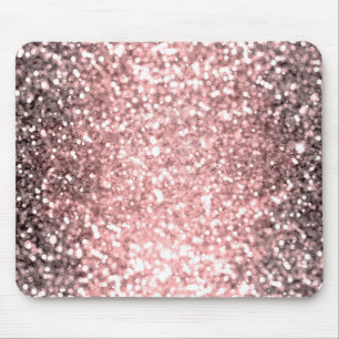 Tapis De Souris Rose Gold Éclairage Parties scintillant brillant