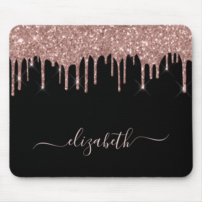 Tapis De Souris Rose Gold Parties scintillant Drives personnalisée (Devant)