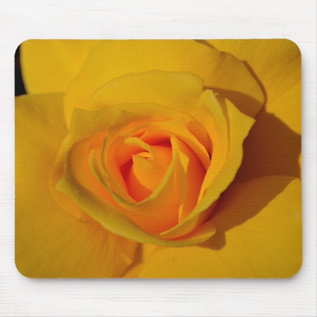 Tapis De Souris Rose jaune élégante florale (Devant)