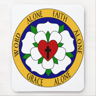 Tapis De Souris Rose Luther Blanc Et Vert