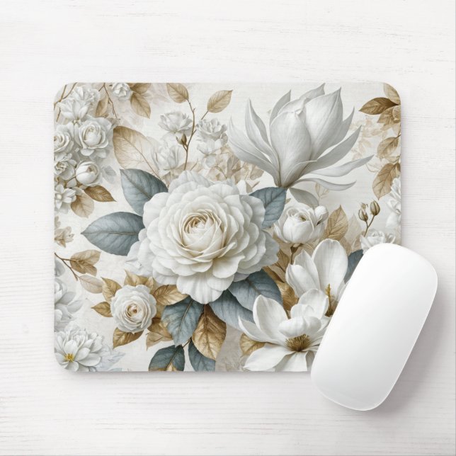 Tapis De Souris Rose Mariage blanc (Avec souris)