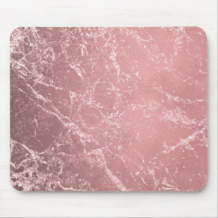 Tapis De Souris Rose Or rose moderne tendance glam marbre chic