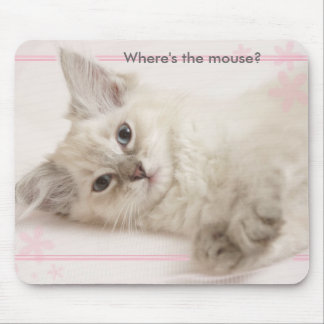 Tapis De Souris Rose où est la souris ?