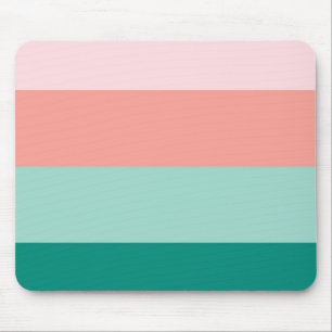 Tapis De Souris Rose Pâle Abricot Ambre Yucca et Vert Arbor Horiz