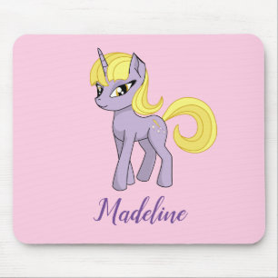 Tapis de souris rose personnalisé Licorne pour fil