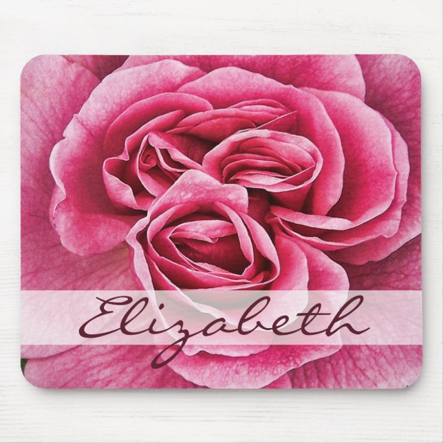 Tapis De Souris Rose personnalisée (Devant)