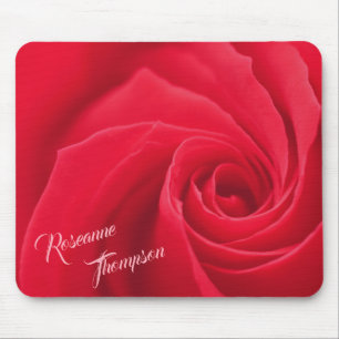 Tapis De Souris Rose Rouge Élégante Personnalisée