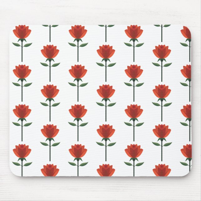 Tapis De Souris Rose rouge intemporelle (Devant)