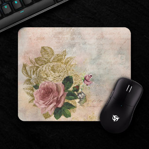 Tapis De Souris Rose Steampunk   Pink and Gold Sophisticated