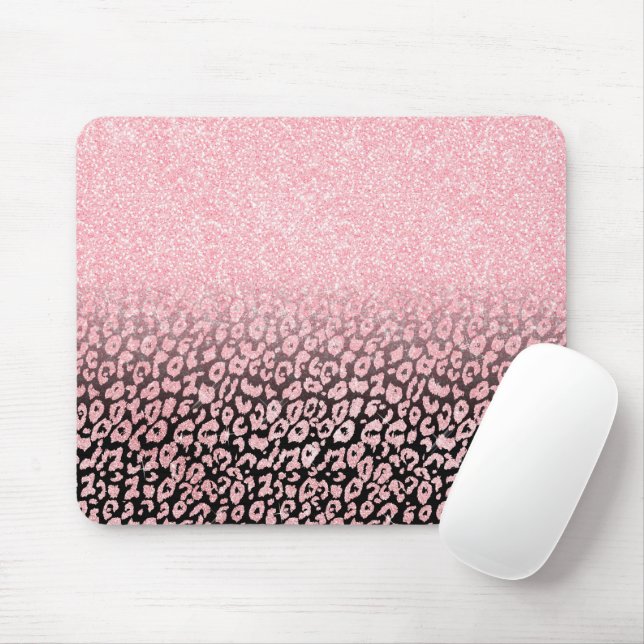 Tapis De Souris Rose tendance-or noir Parties scintillant Ombre Em (Avec souris)