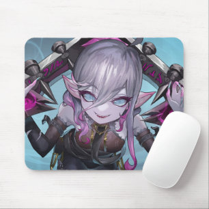 Tapis De Souris Rose Thorn Gaming Mousepad   Petit monstre Fury