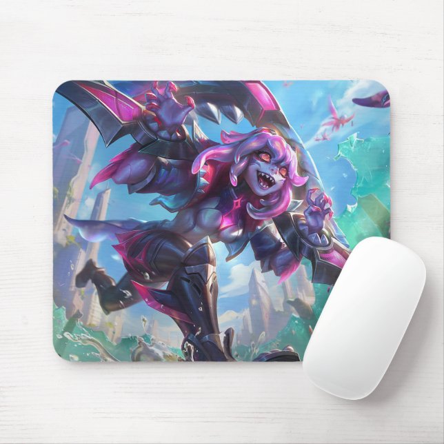Tapis De Souris Rose Thorn Gaming Mousepad | Petit monstre Fury (Avec souris)