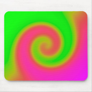 Tapis De Souris Rose vert torse
