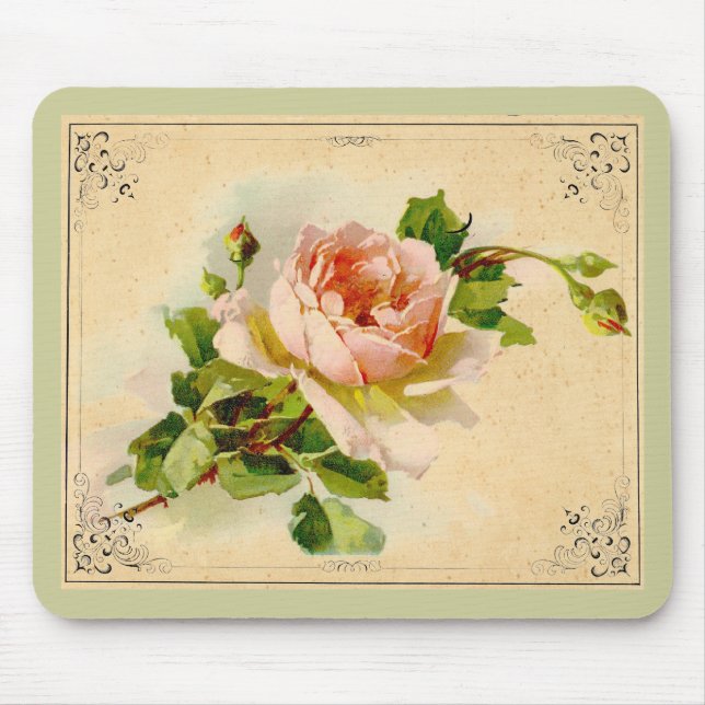 Tapis De Souris Rose victorienne (Devant)