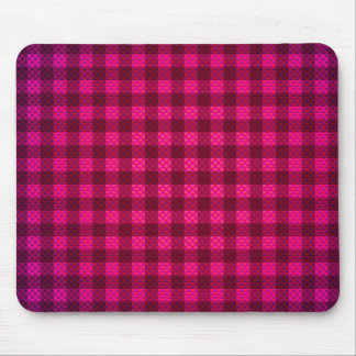 Tapis De Souris Rose violet à damiers fibre de carbone