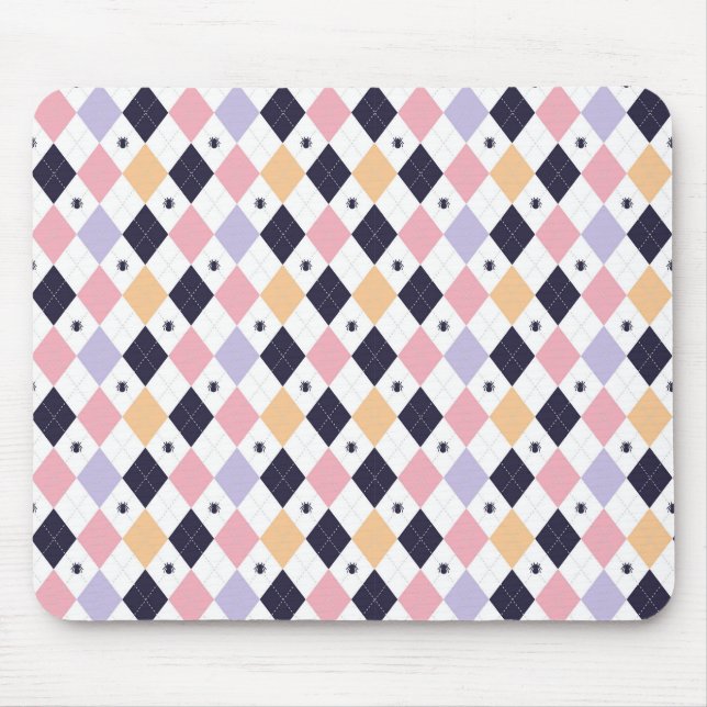 Tapis De Souris Rose violet diamant avec araignée (Devant)
