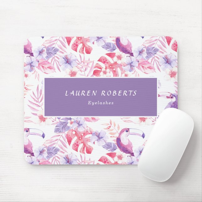 Tapis De Souris Rose White Luxe Eyelashes (Avec souris)