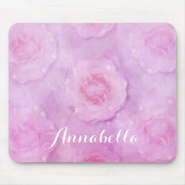 Tapis De Souris Roses aquarelle (Devant)