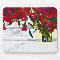 Roses aquarelles rouges romantiques et lanterne ru