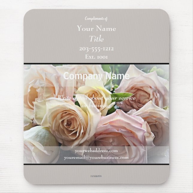 Tapis De Souris Roses de Mousepad promotionnels - HAMbyWG (Devant)