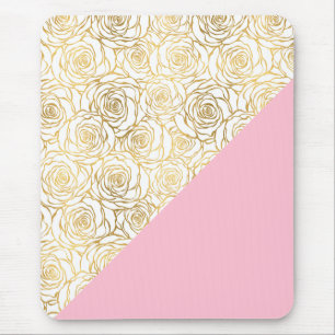 Tapis De Souris Roses d'or rose