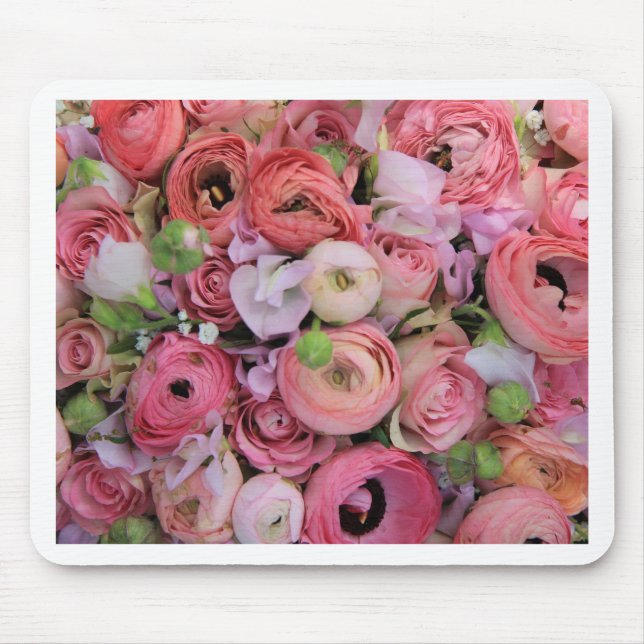 Tapis De Souris roses et pivoines roses de Therosegarden (Devant)