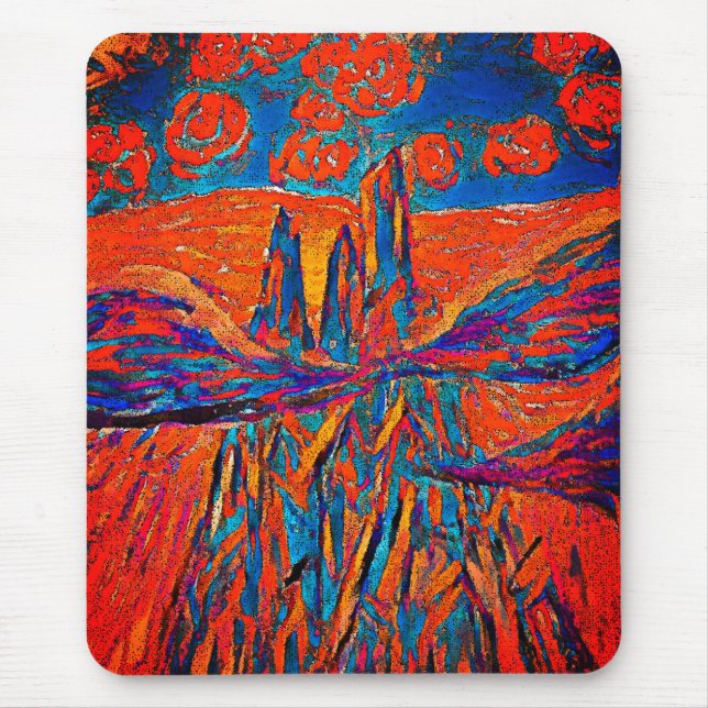 Tapis De Souris Roses impressionnants dans le ciel (Devant)