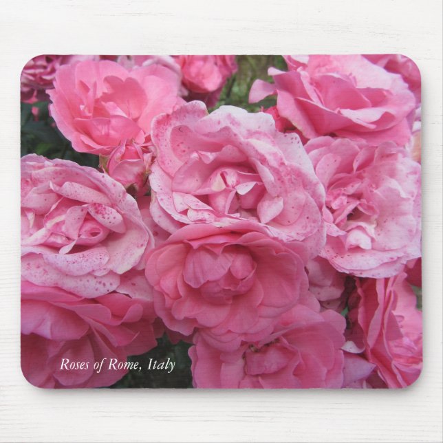 Tapis De Souris Roses roses de Rome, Italie (Devant)