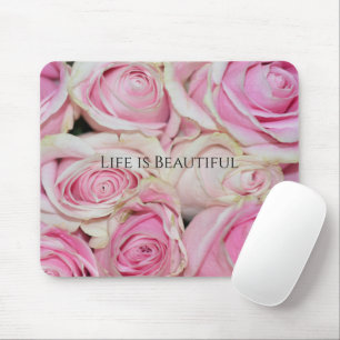 Tapis De Souris Roses roses florales (photographie par moi)